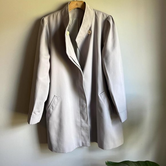 Vintage Forecaster of Boston Soft Gray Lightweight Overcoat Size 13/14 (L) - Picture 1 of 8
